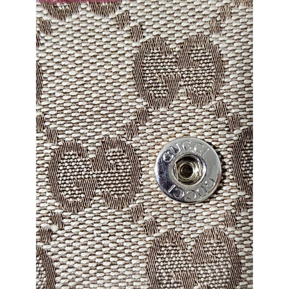 Authentic Gucci GG Canvas and Leather Continental Wallet Beige/Burgundy - Picture 12 of 16